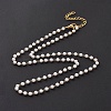 Vacuum Plating 304 Stainless Steel Beaded Necklaces NJEW-E064-07G-2