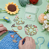 16Pcs 8 Styles Alloy Enamel Pendant Locking Stitch Markers HJEW-WH00165-4