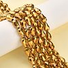 Electroplate Glass Beads Strands EGLA-D017-15x10mm-3-6