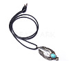 Alloy Pendant Necklaces NJEW-F235-17AS-3
