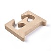 Letter Unfinished Wood Slices DIY-WH0162-62E-2