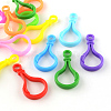 Opaque Solid Color Bulb Shaped Plastic Push Gate Snap Keychain Clasp Findings KY-R006-M-1