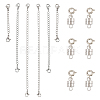 6Pcs Brass Magnetic Clasps with Springs Clasps FIND-YW0007-71P-1