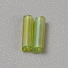 300Pcs Transparent Glass Round Bugle Beads GLAA-WH0015-74G-2
