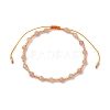 Adjustable Natural Sunstone & Glass Braided Bead Bracelet BJEW-JB10137-03-1