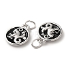 304 Stainless Steel Enamel Pendants STAS-A080-43P-01-2