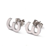304 Stainless Steel Greek Alphabet Stud Earrings STAS-D007-07P-24-1