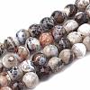 Natural Fire Crackle Agate Beads Strands X-G-S335-01B-1