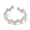 304 Stainless Steel Oval Wrap Open Cuff Ring for Women X-RJEW-E063-15P-02-2