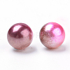 Rainbow Acrylic Imitation Pearl Beads OACR-R065-10mm-A10-2