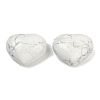 Heart Natural Howlite Palm Stones G-C186-02H-1