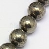 Natural Pyrite Beads Strands G-L031-16mm-01-2