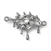 Alloy Jet Rhinestone Pendants PALLOY-P294-01B-02-2