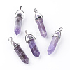 Natural Amethyst Double Terminated Pointed Pendants X-G-S240-10-2