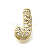 Brass Micro Pave Cubic Zirconia Letter Multi-Strand Links KK-D295-32G-10-1
