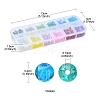 840Pcs 12 Colors Spray Painted Crackle Glass Beads CCG-FS0001-01-5