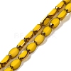 Electroplate Opaque Color Glass Beads Strands EGLA-Q127-A01-02B-1
