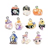 Halloween Electroplate Opaque Resin Pendants RESI-H040-02A-P-1