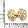 Rack Plating Flower Brass Micro Pave Clear Cubic Zirconia Fold Over Clasps KK-H512-06G-3