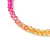 Faceted Rondelle Glass Beaded Necklace for Women NJEW-M208-01M-4