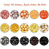 Drawbench & Baking Paint Glass Beads Strands GLAA-PH0001-03-8mm-6