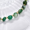 Natural Agate Beaded Bracelets for Women G-P563-07P-01-2