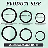 30Pcs 3 Styles Iron Split Key Rings KEYC-CY0001-03-2
