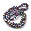 Electroplated Natural Lava Rock Beads Strands G-A251-B01-01I-1