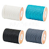 4 Rolls 4 Colors Round Waxed Polyester Cord YC-TA0001-21D-3