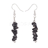 Natural Obsidian Chips Beaded Jewelry Set X-SJEW-JS01232-01-6