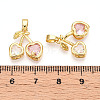Brass Micro Pave Cubic Zirconia Charms KK-N254-227G-3