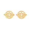 925 Sterling Silver Hollow Connector Charms STER-A046-01G-1
