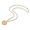 201 Stainless Steel Hollow Hummingbird Pendant Box Chain Necklaces for Women Men NJEW-M086-05G-2