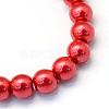 Baking Paint Pearlized Glass Pearl Round Bead Strands HY-Q330-8mm-74-2