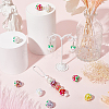 30Pcs UV Plating Rainbow Iridescent Acrylic Beads PACR-SC0001-06-3