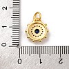 Brass Micro Pave Cubic Zirconia Charms KK-U033-22G-02-3