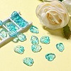 Autumn Theme Two-Tone Transparent Glass Charms GLAA-YW0001-53B-6