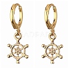 Brass Huggie Hoop Earrings EJEW-JE04208-01-2