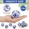 10Pcs Handmade Porcelain Beads PORC-BC0001-07-2