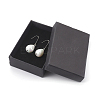 Teardrop Shell Pearl Bead Dangle Earrings EJEW-JE02882-2