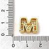 Brass Micro Pave Clear Cubic Zirconia Charms ZIRC-C009-01G-M-3
