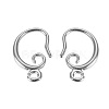 Brass Earring Hooks KK-G365-13A-P-2