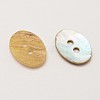 2-Hole Oval Mother of Pearl Buttons SHEL-N033-14-15x11-2