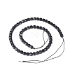Natural Black Onyx Beads Strands G-I271-A03-6x6mm-2