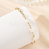 Natural Pearl Two Sides Polished Beaded Chain Bracelets with 304 Stainless Steel Paperclip Chains BJEW-JB14234-03-2
