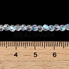 Electroplate Transparent Glass Beads Strands EGLA-A035-T3mm-L19-4