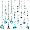 Glass Teardrop/Cone/Oval/Round Pendant Decorations WG34775-01-1