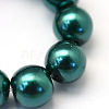 Baking Paint Pearlized Glass Pearl Round Bead Strands HY-Q330-8mm-79-3