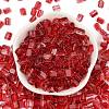 Transparent Spray Painted Glass Seed Beads SEED-L011-10A-11-2