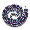 Rainbow Electroplate Non-magnetic Synthetic Hematite Beads Strands G-T114-60B-M-2